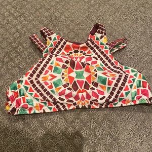 Strappy High Neck Bikini Top